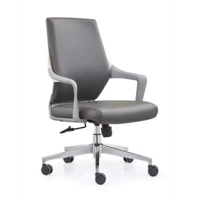 Ghế da văn phòng màu xám chân xoay: SG - 672 - $hienthicat